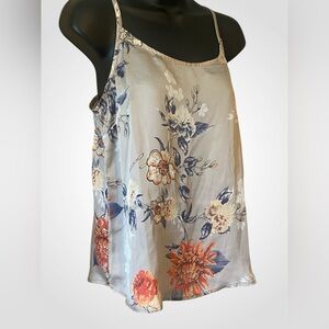 New floral Cami | Camisole top | Silky Tank top NWOT size M.